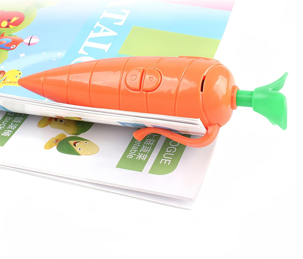60-Second Voice Recorder with Playback & Audio Recorder Pen - Cute Carrot-Shaped Recorder Device, Smooth-Writing Ballpoint Pen - Fun & Creative Gift for Kids, Students, Teachers