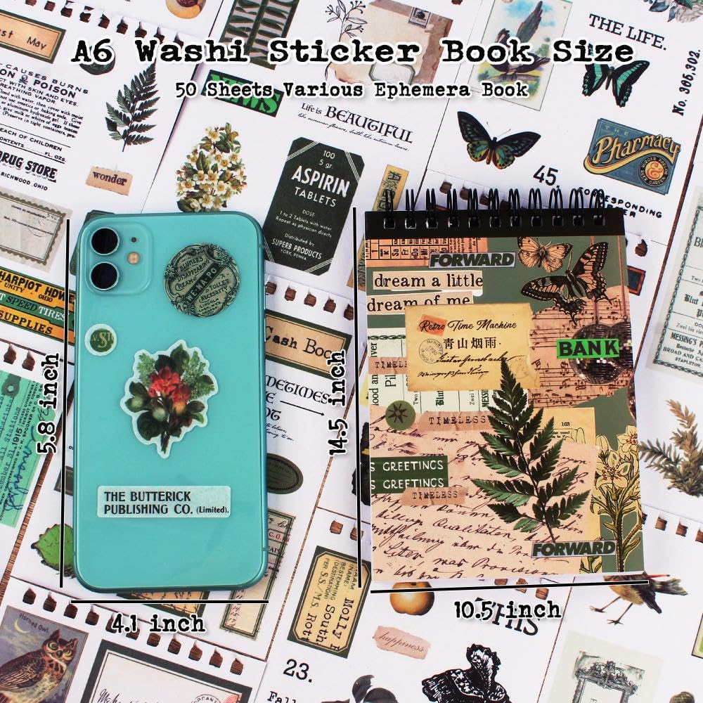 Dwpetzo: 4-Pack Vintage Ephemera Booklets for Junk Journaling – 60 Sheets Total