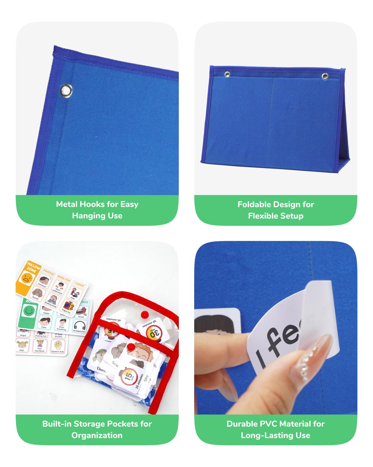 CHEFAN Feelings Chart for Kids, Calm Down Corner & SEL Classroom Tool