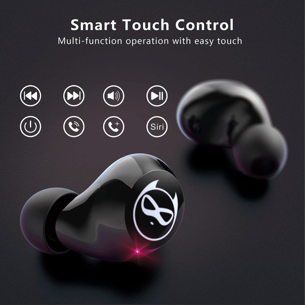 Wireless Earbuds for Kids, Headphones with Cute Panda Charging Case with Mic, Noise Cancelling,Typ-C, 3D Stereo Waterproof Bluetooth Buds for Sport & Outwork,3 x Ear caps(S,M,L)