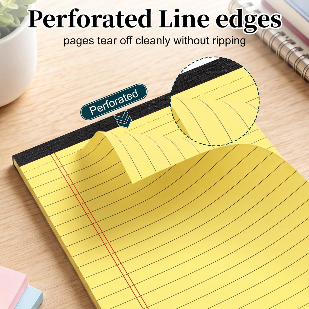 7 PCS Note Pads 5x8 Small Legal Pads 210 Sheets, Perforated Small Notebook Notepad 5 x 8 ,College Ruled Lined Paper Pads 80GSM, Mini Hard Backing Writing Pads Memo for Work School &Office Supplies-Multicolor