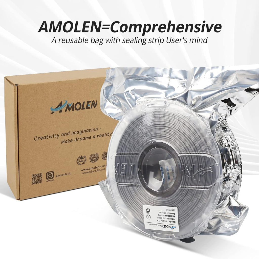 AMOLEN 3D PLA Printer Filament, 1.75mm Glow in The Dark Shiny Firefly Blue PLA Filament for 3D Printing, Best with UV Lamps, 1kg Spool (2.2lbs), Dimensional Accuracy +/- 0.02 mm, Fit Most 3D Printers