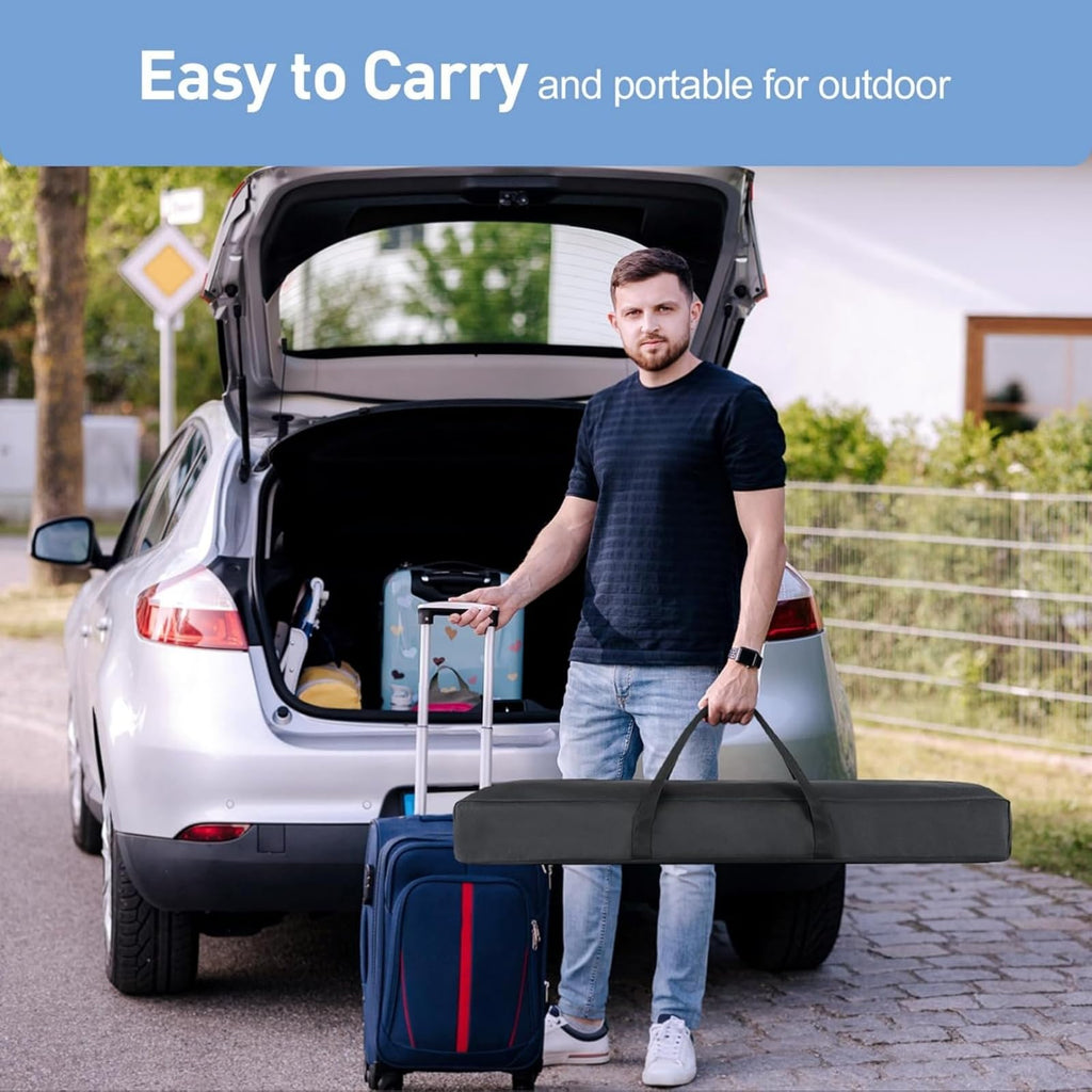 Projector Screen with Stand, 80 Inch Portable Projector Screen Outdoor Indoor, 1.2 Gain Fiberglass Projection Screen, 16:9 Outdoor Movie PVC Screen with Carrying Bag for Movie Night(White Screen)