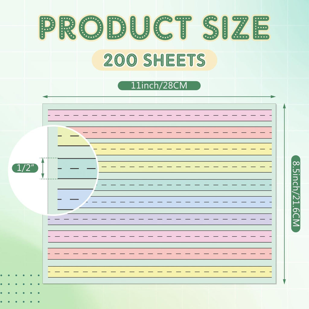 AmazingSpark Raised-Line Handwriting Paper, Letter Size