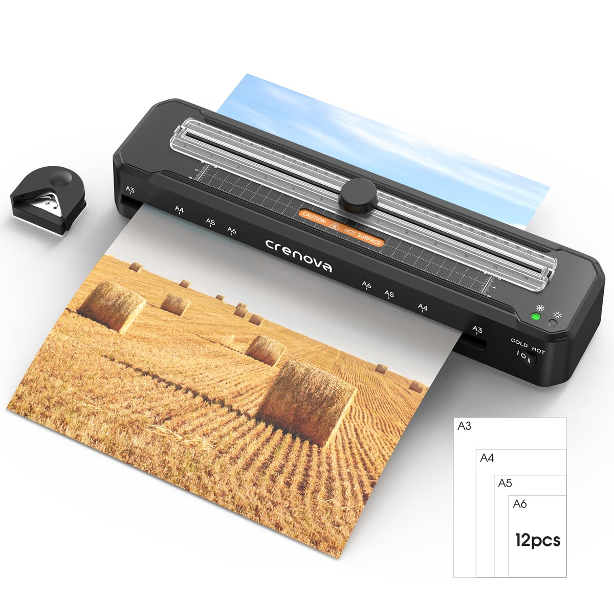 13" A4 Thermal Laminator with 10 Laminating Sheets