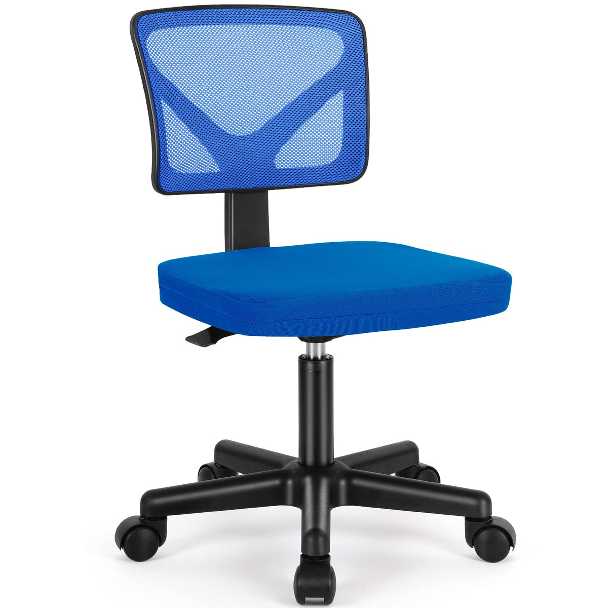 Sweetcrispy Small Armless Desk Chair, Mesh Rolling Office Chairs