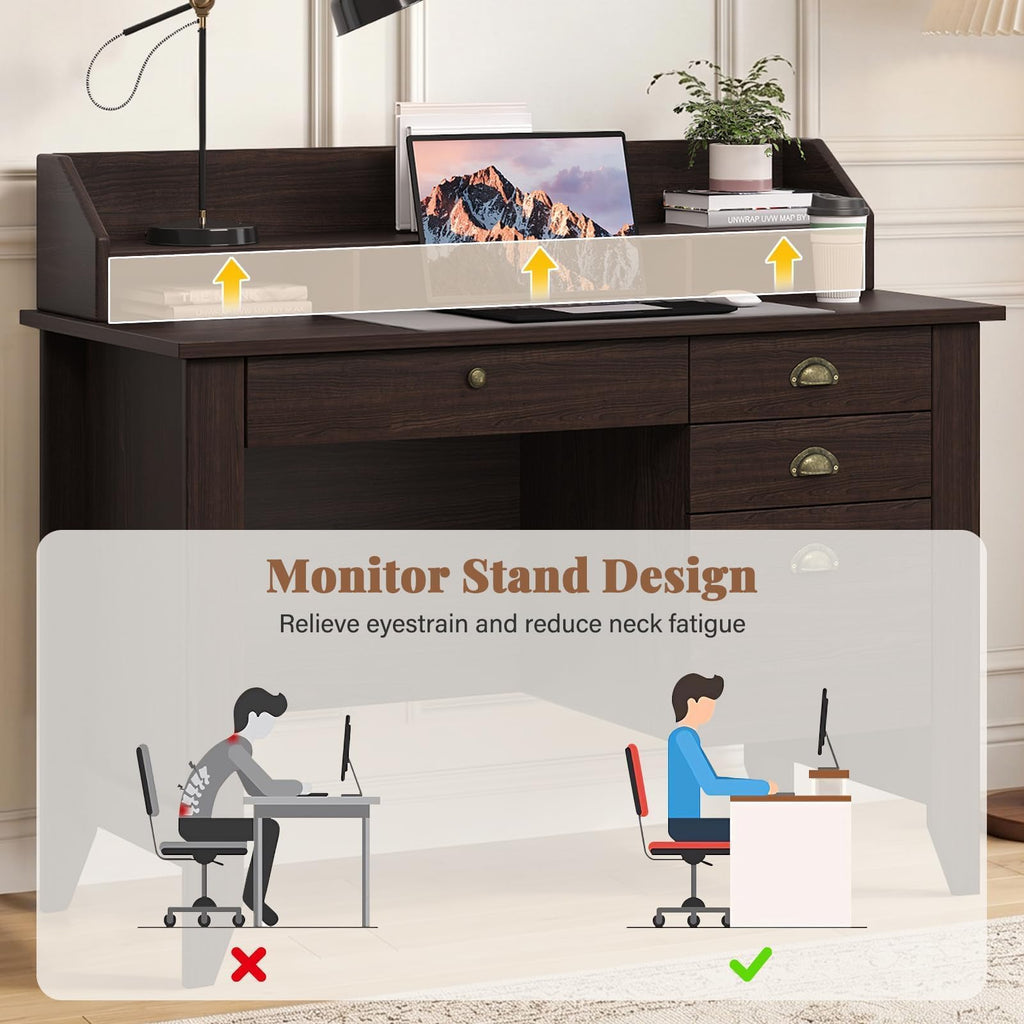 4 EVER WINNER 47-Inch Student Desk with Drawers