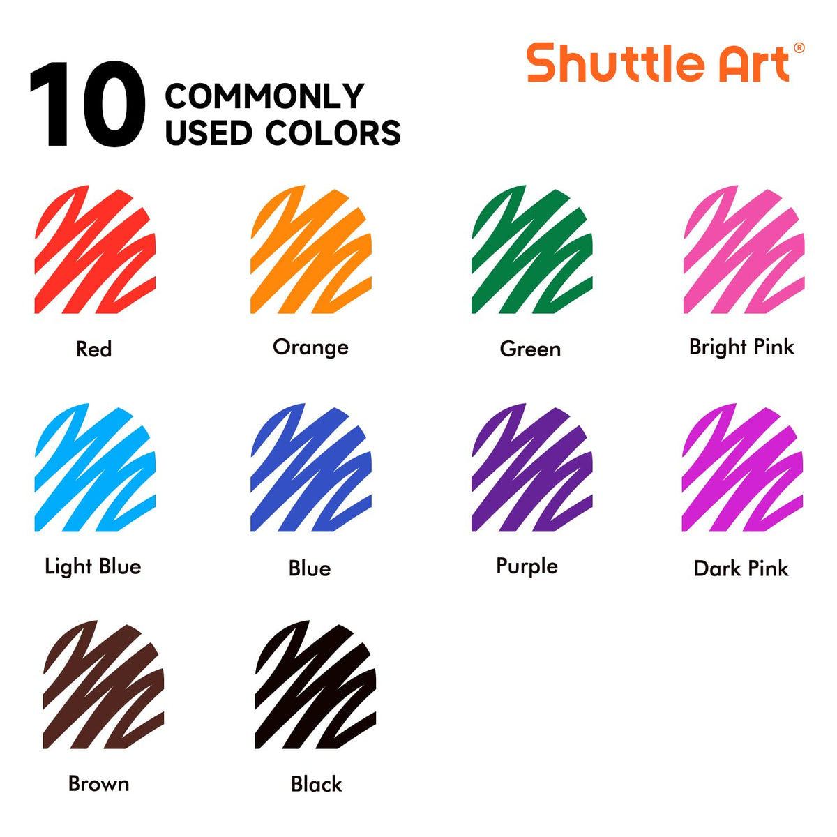Shuttle Art Wet-Erase Markers for Transparencies (10–15 Count)