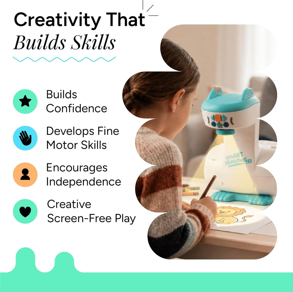 Flycatcher smART Sketcher 2.0 Projector, Step-by-Step Drawing, Kids Ages 5+