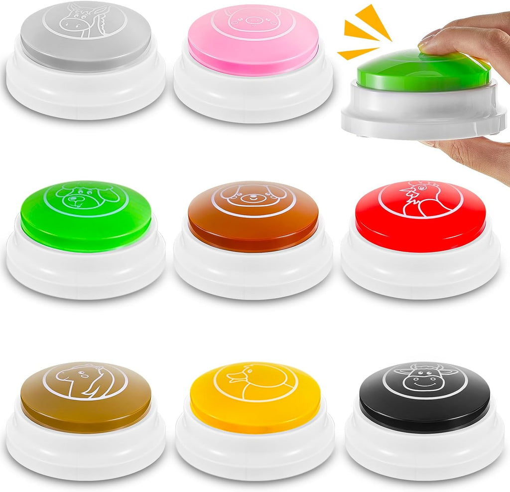 Syhood 8 Pcs Animal Sounds Buzzer for Trivia, Classic Style