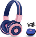 SIMOLIO Kids Wireless Headphones w/Mic for School,75/85/94dB Safe Volume