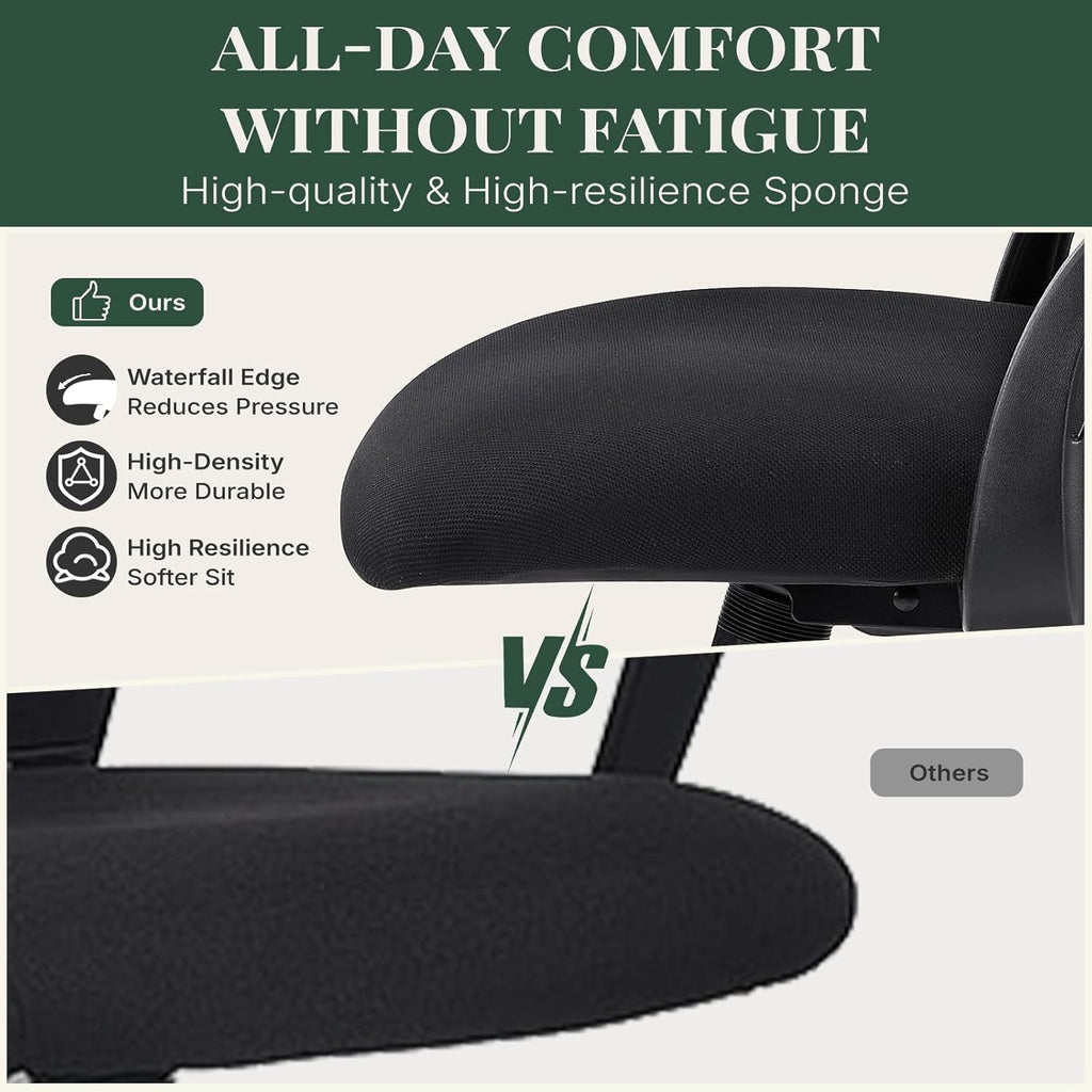 HAPPYMONT Ergonomic Mesh Desk Chair with Headrest (Multiple Colors)