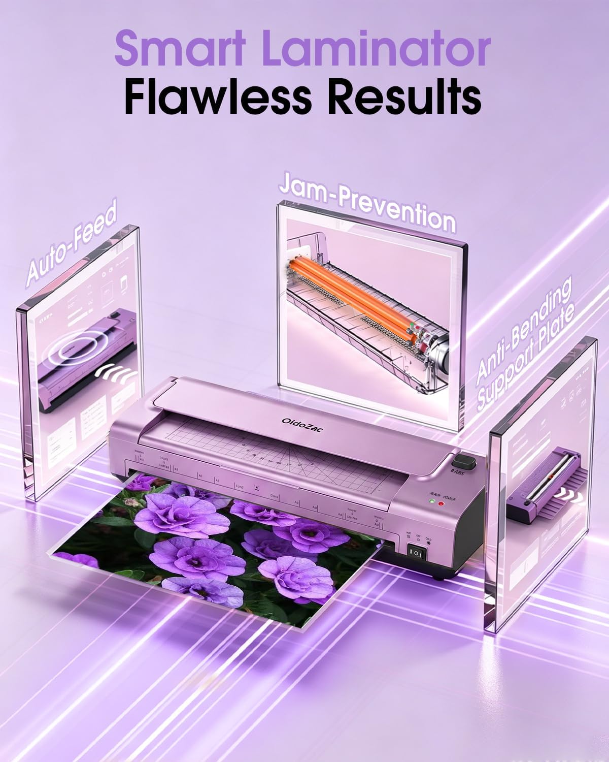 Laminator Machine 13 Inch, Mica Heating Dual Roller for Professional Lamination, 11x17 Personal Laminator with Laminating Pouches for Teachers, Hot & Cold Thermal Laminate for Home, Office