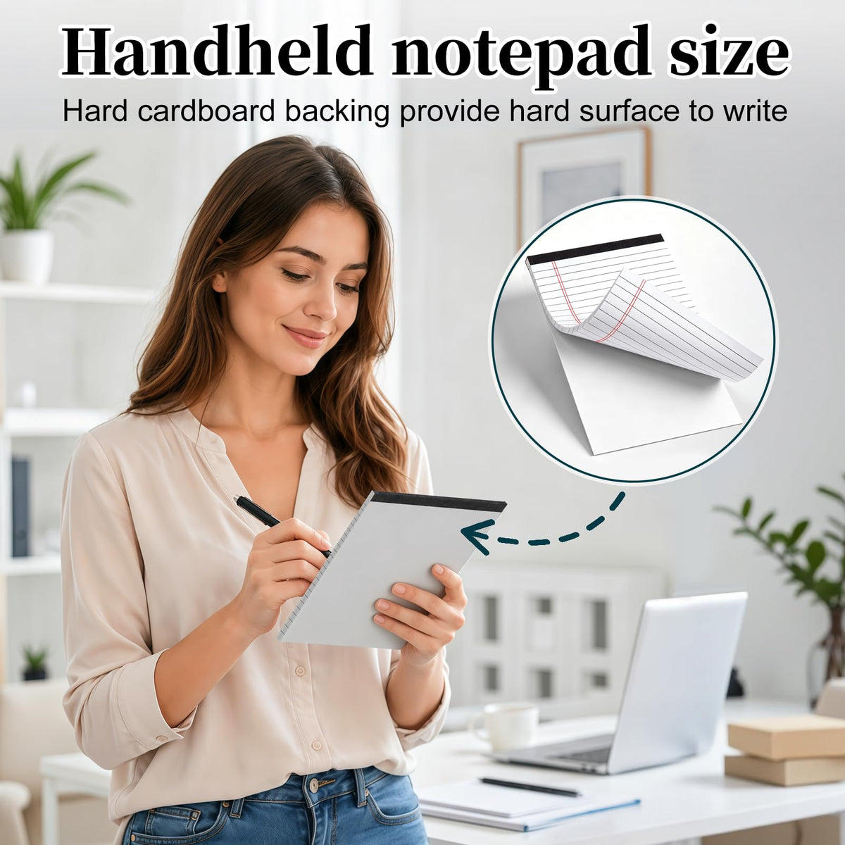 7 PCS Note Pads 5x8 Small Legal Pads 210 Sheets, Perforated Small Notebook Notepad 5 x 8 ,College Ruled Lined Paper Pads 80GSM, Mini Hard Backing Writing Pads Memo for Work School &Office Supplies-Multicolor