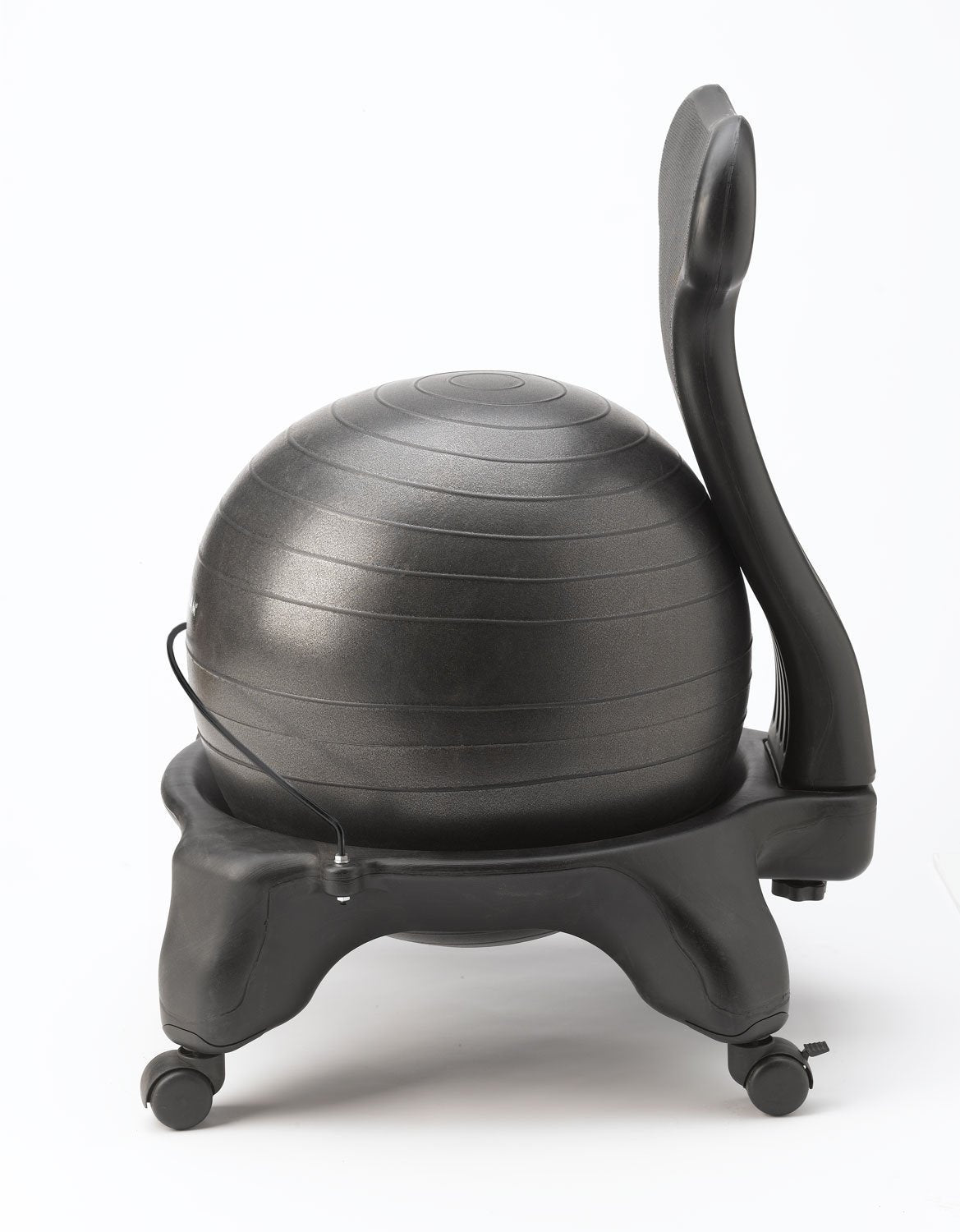 Gaiam Classic Balance Ball Chair – Ergonomic Stability Chair for Desk & Office | Yoga Ball Seat with Base, Air Pump, & Exercise Guide | Improves Posture & Core Strength (300 lb Capacity)