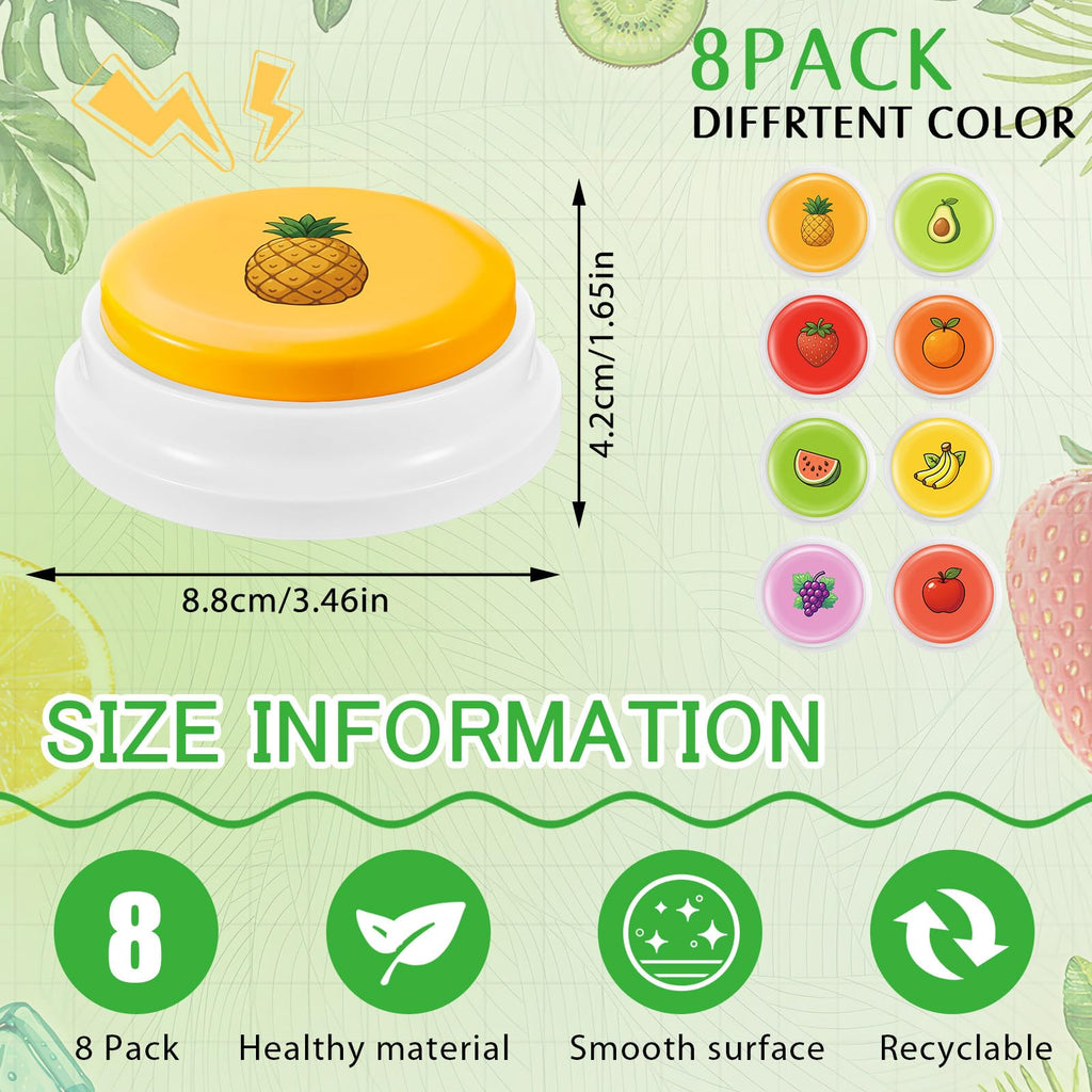 Syhood 8 Pcs Animal Sounds Buzzer for Trivia, Classic Style