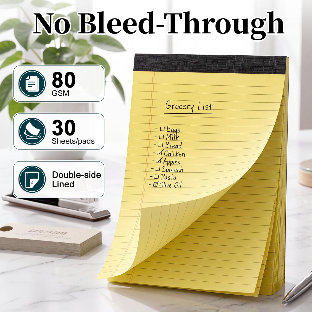 7 PCS Note Pads 5x8 Small Legal Pads 210 Sheets, Perforated Small Notebook Notepad 5 x 8 ,College Ruled Lined Paper Pads 80GSM, Mini Hard Backing Writing Pads Memo for Work School &Office Supplies-Multicolor