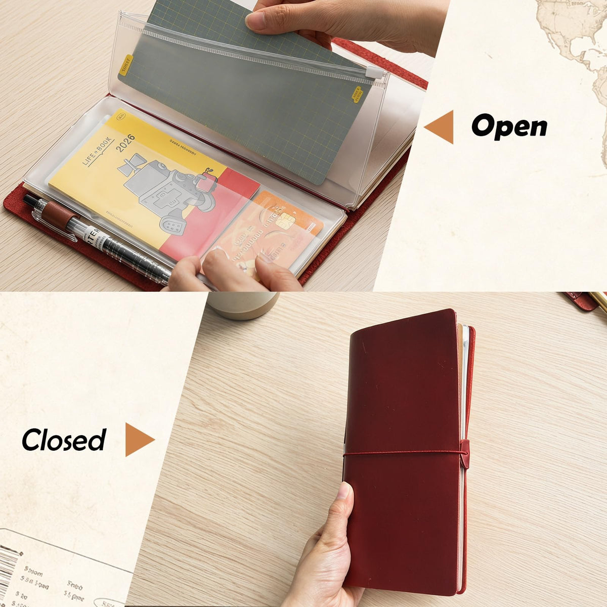 2PACK A5 Size Travelers Journal Notebook Accessories Inserts Kit