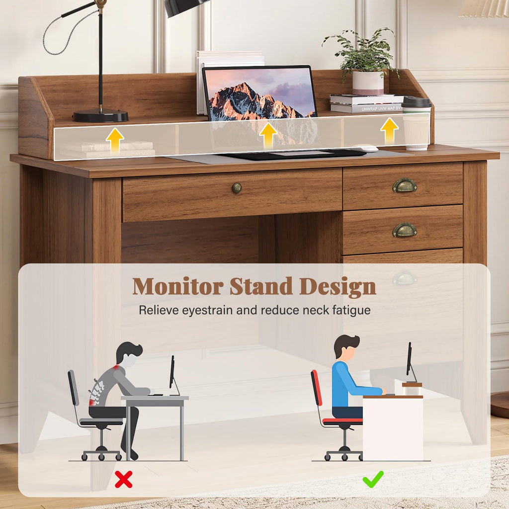 4 EVER WINNER 47-Inch Student Desk with Drawers