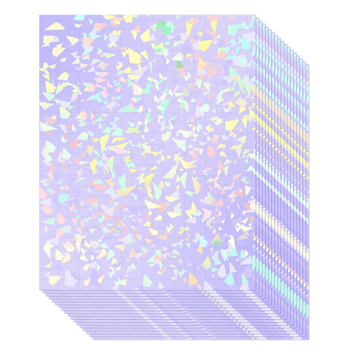 36 Sheets Holographic Laminating Sheets Clear Self Adhesive Sticker Paper