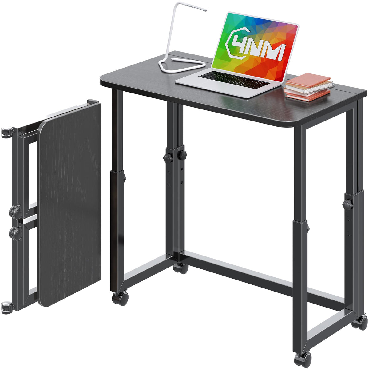 4NM 27.5-Inch Folding Student Desk with Wheels