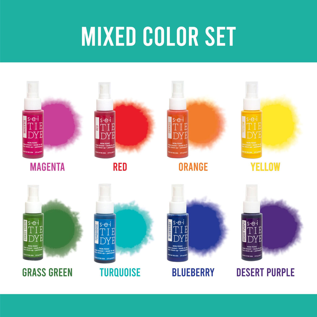 Sei Tie Dye Kit Natural Fade, 8 Color Earth Tone Fabric Dye Spray Set