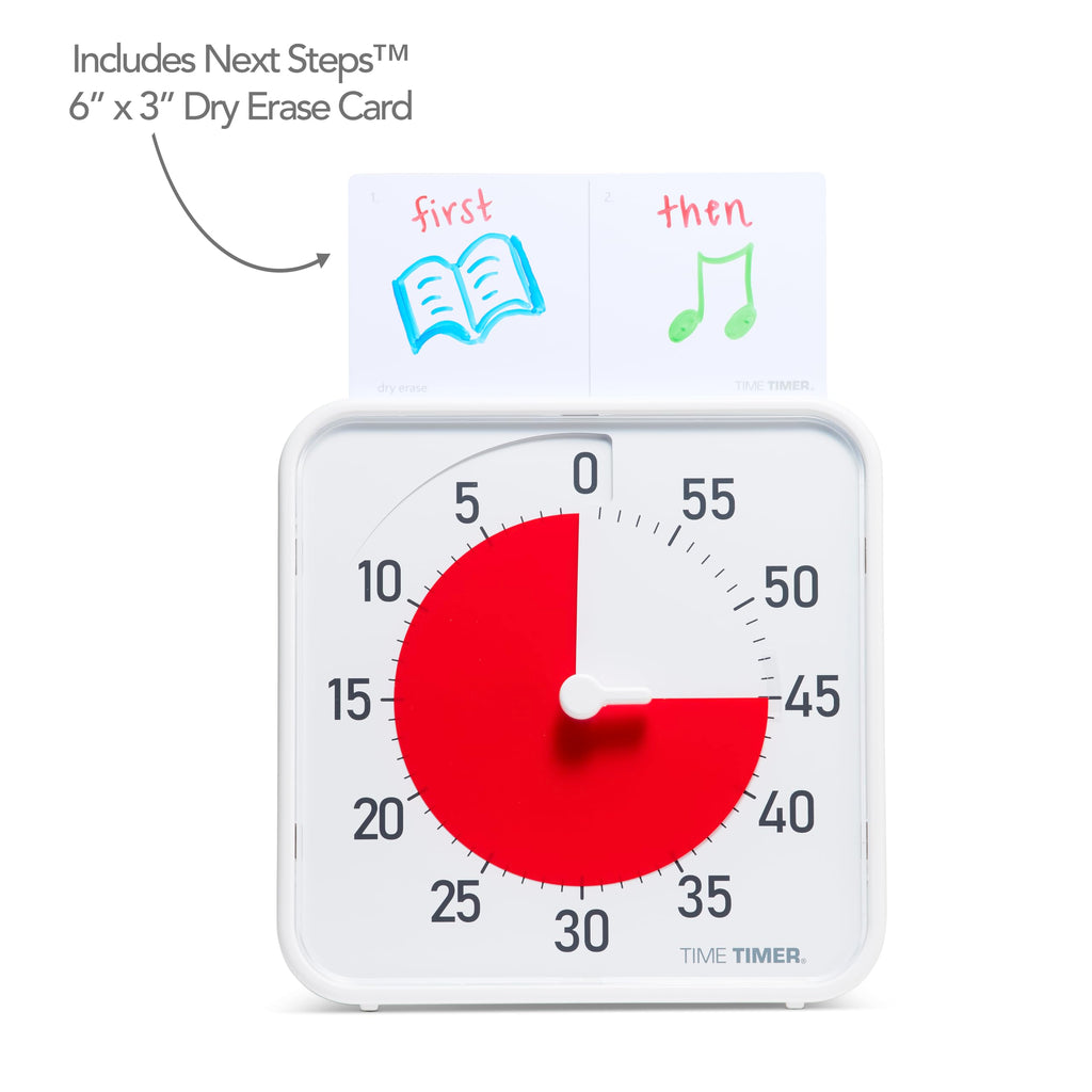 TIME TIMER 12 inch Visual Timer 60 Minute Kids Desk Countdown Clock with Dry Erase Activity Card, Also Magnetic for Classroom, Homeschooling Study Tool, Task Reminder, Home and Kitchen Timer
