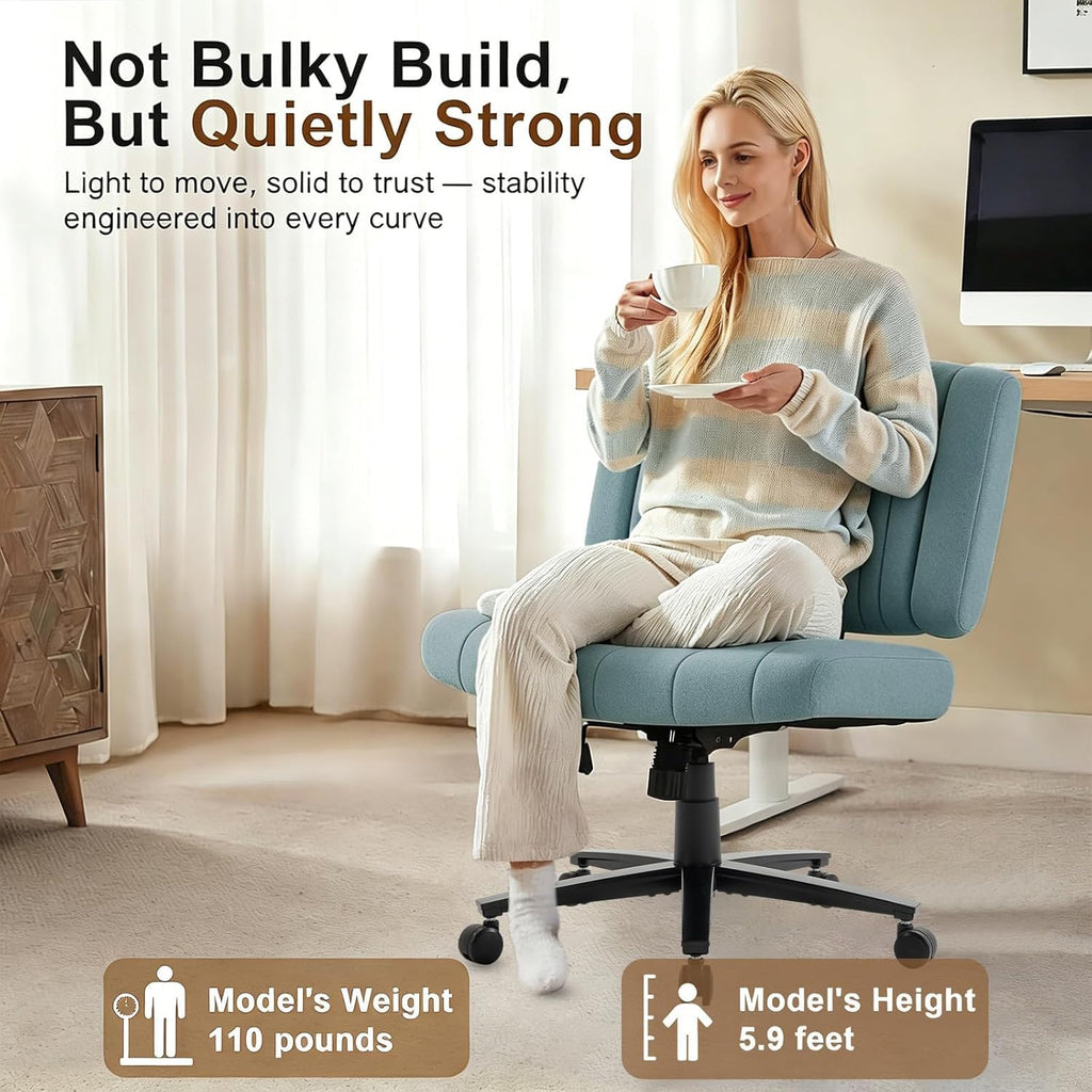 Vigosit Plush Cross-Legged Desk Chair (Multiple Colors)