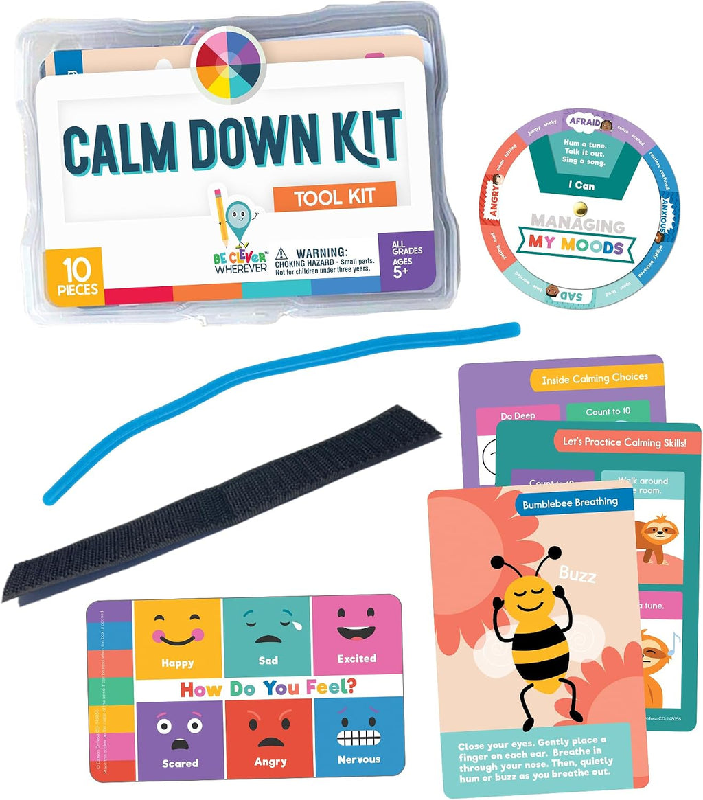 Carson Dellosa Calming Corner Tool Kit, Classroom Emotion Wheel Sensory Set