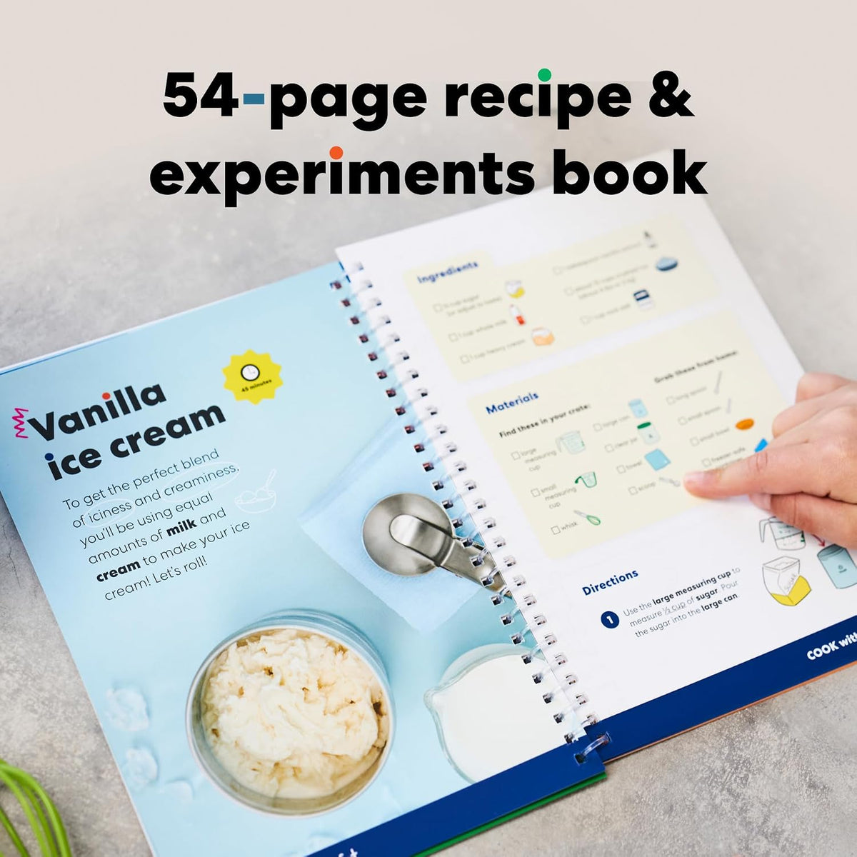 KiwiCo Science of Cooking Ice Cream Kit - STEM Chemistry Set for Ages 5+