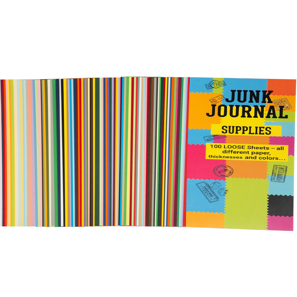 Junk Journal, 8.5x5.5'' Half Letter, 100 Unique Sheets 200 Pages, Journals