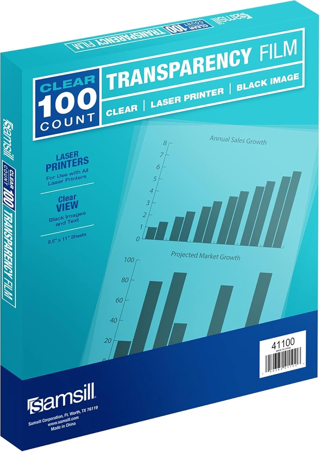 Samsill Laser Transparency Film, Letter Size (100 Sheets)