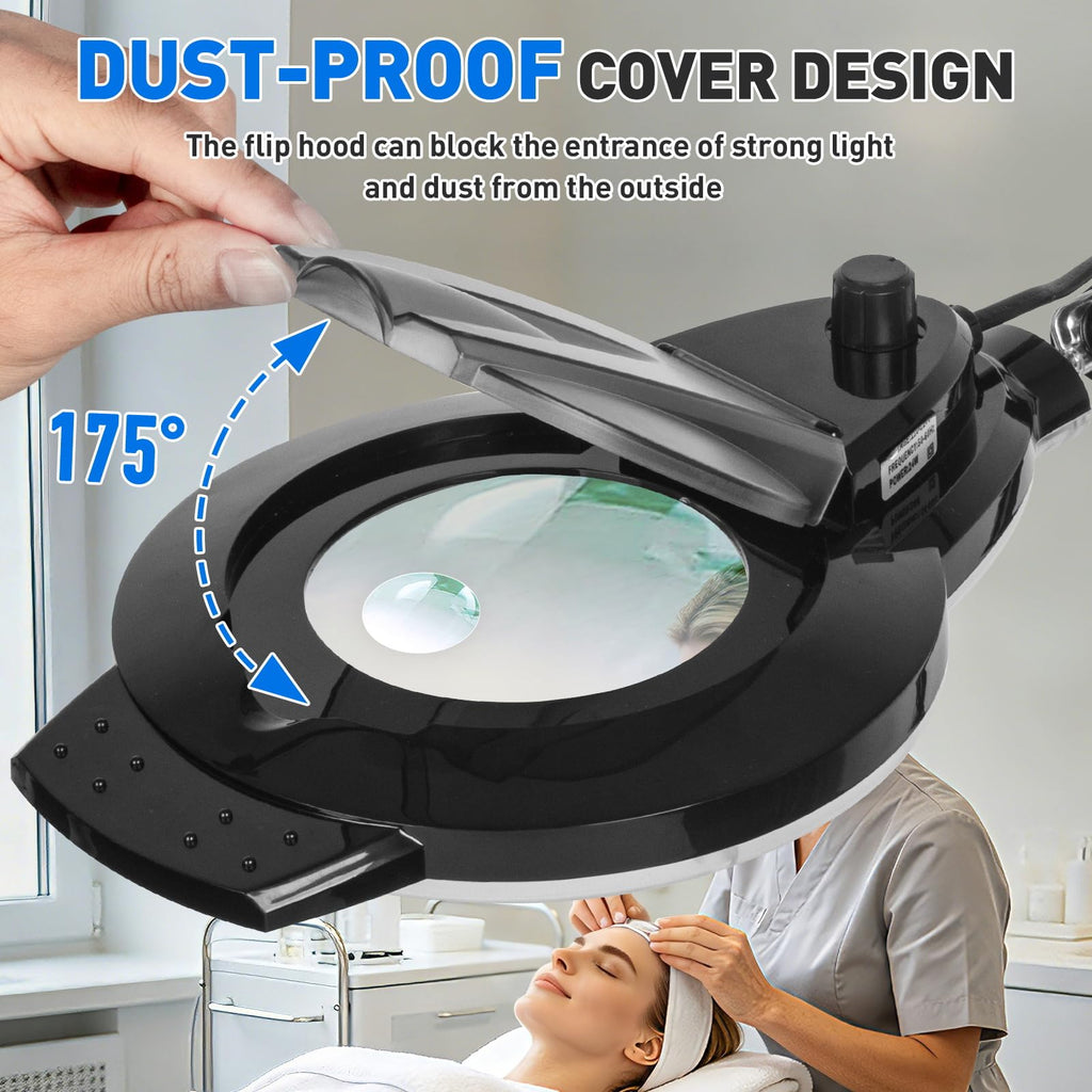KIRKAS LED Magnifying Lamp with Clamp, 2,200 Lumens Dimmable 28in 12X