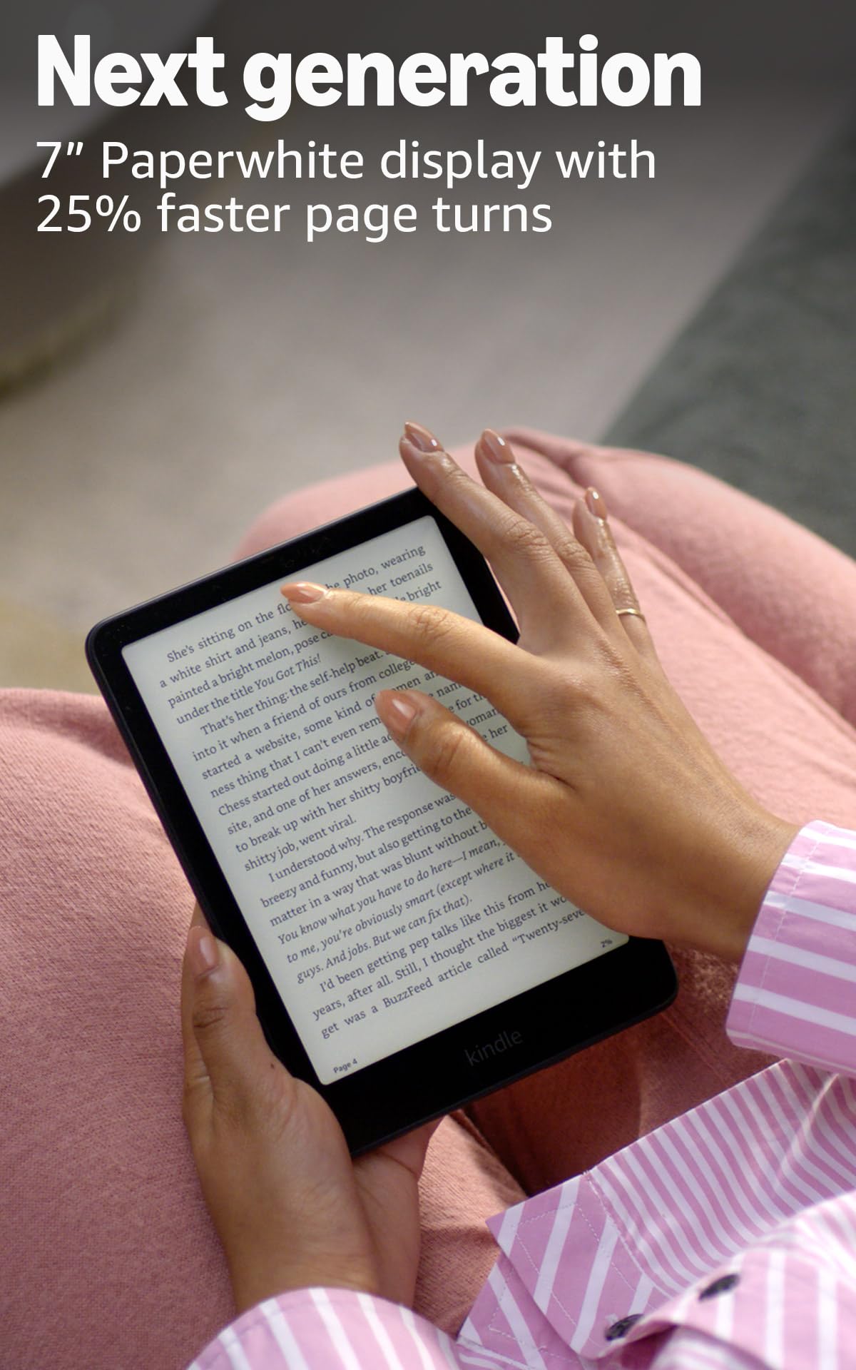 Amazon Kindle Paperwhite Signature Edition 32GB (2024 model) – Auto-adjusting front light, wireless charging, and weeks of battery life – Metallic Black