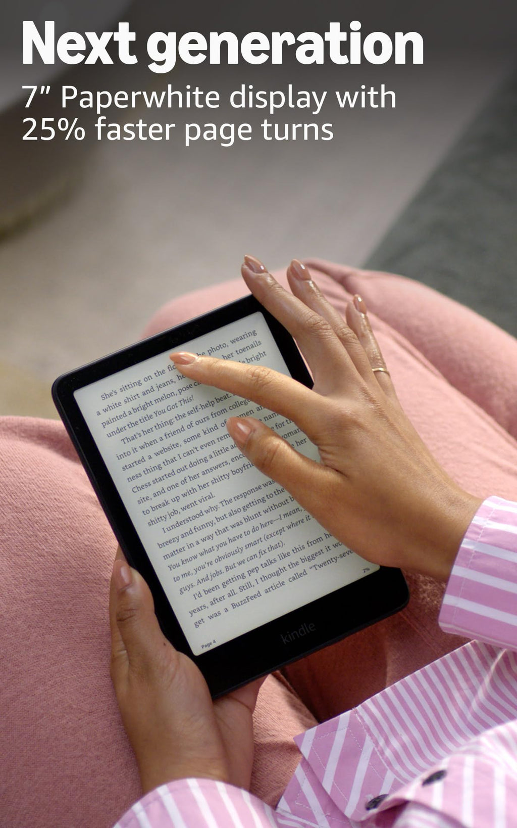 Amazon Kindle Paperwhite Signature Edition 32GB (2024 model) – Auto-adjusting front light, wireless charging, and weeks of battery life – Metallic Black