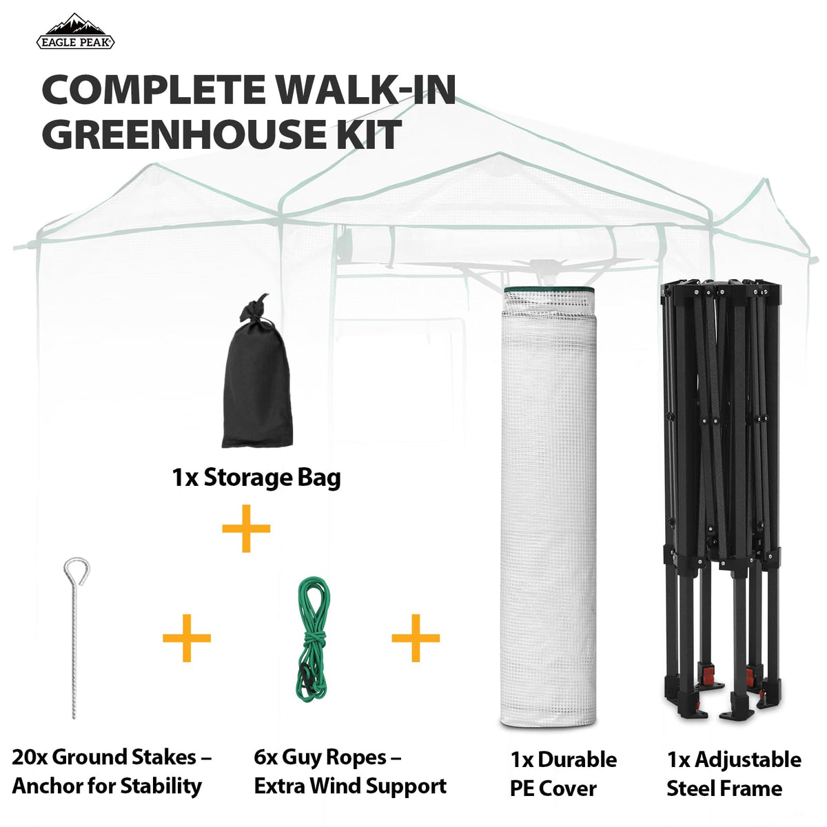 EAGLE PEAK Pop-Up Walk-In Greenhouse (Multiple Sizes)