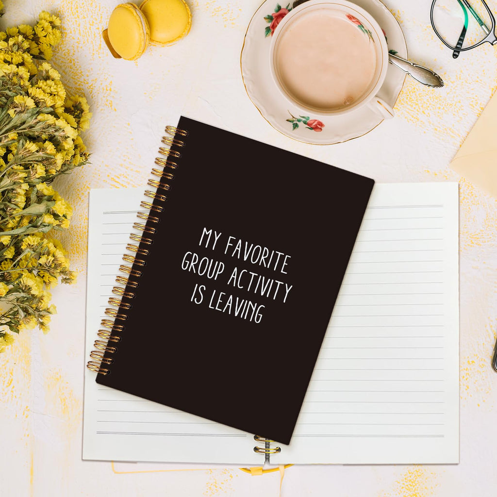 Funny Black Cat Spiral Notebook,Office Notebooks for Work