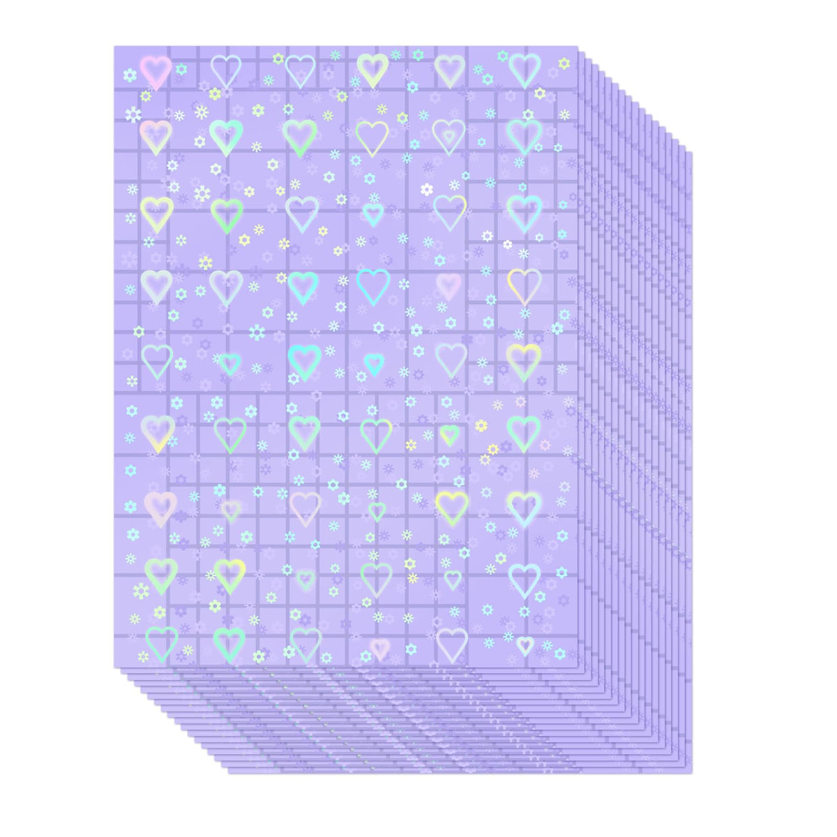 36 Sheets Holographic Laminating Sheets Clear Self Adhesive Sticker Paper
