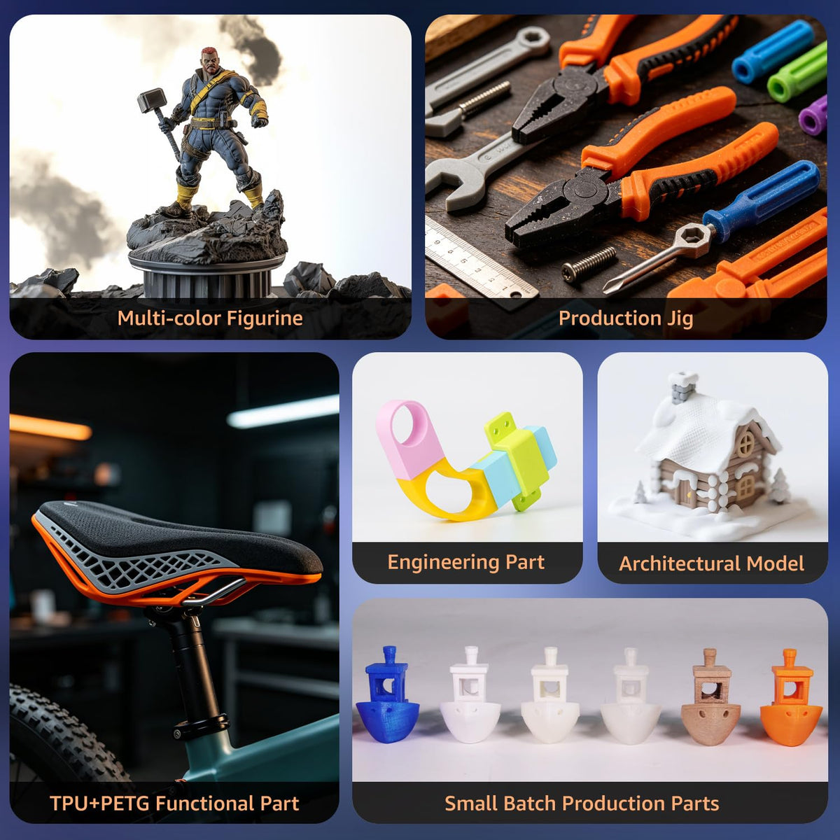 Flashforge Adventurer 5M 3D Printer for Beginners, 600mm/s Fast Printing, Direct Drive (280°C), Auto-Leveling, 8.7"x8.7"x8.7" PEI Build Plate - Ideal for Home, School & Makers