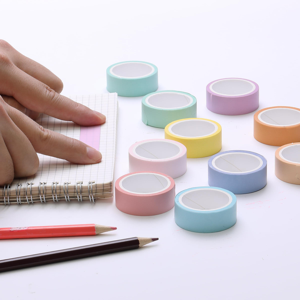 Mr. Pen- Washi Tape Set, 10 Rolls, 5.5 Yards/Roll