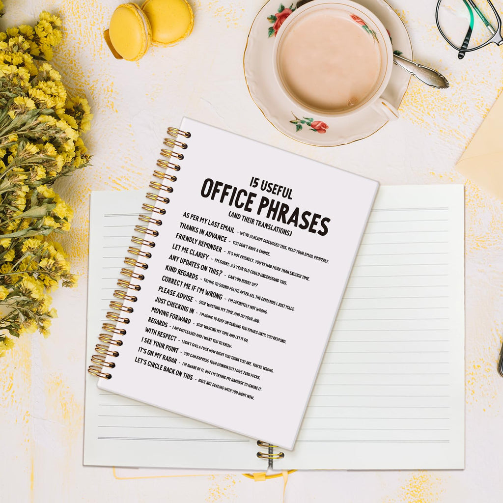 Funny Black Cat Spiral Notebook,Office Notebooks for Work