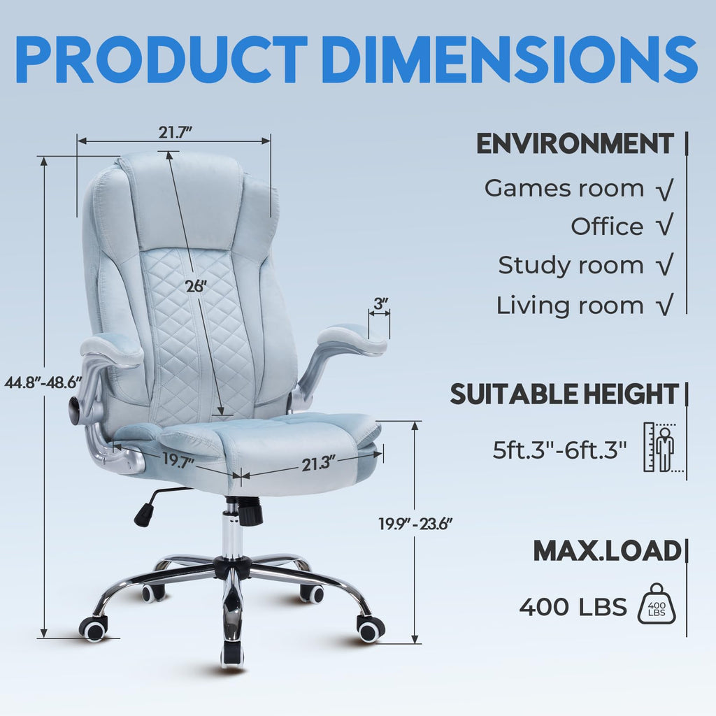 HESL 350 lb High-Back Executive Desk Chair (Multiple Colors)