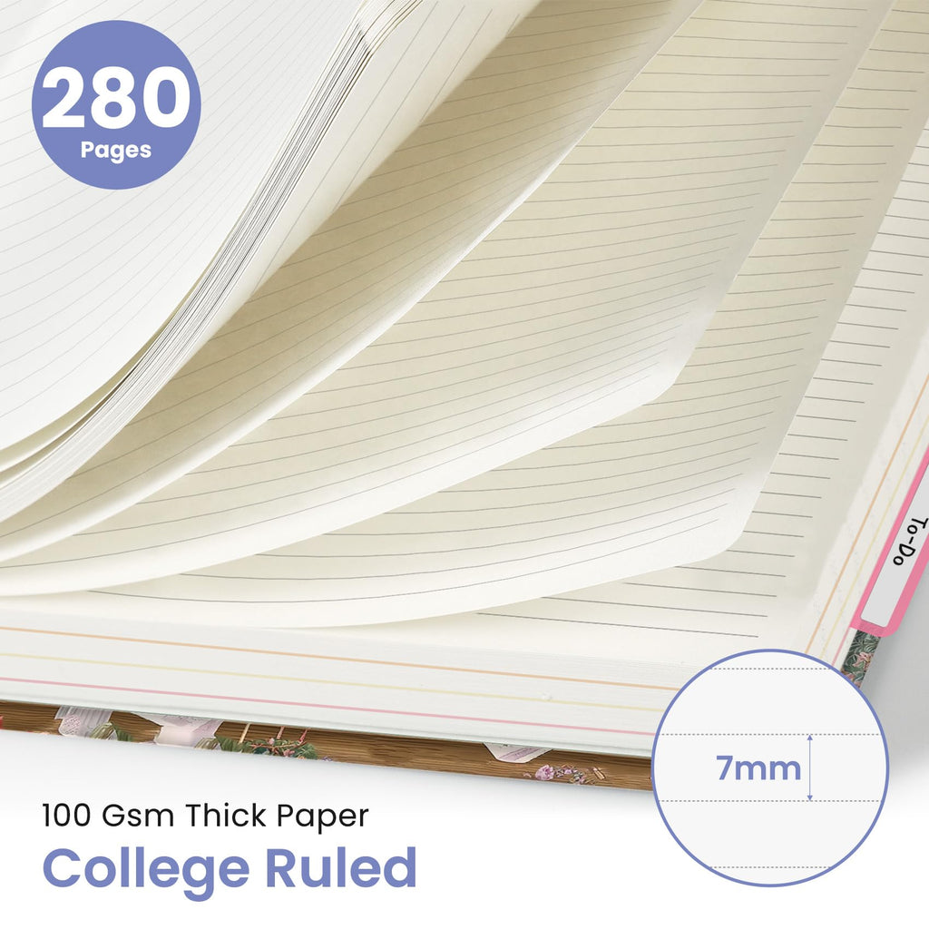 Taja Spiral Notebooks for Work 5 Subject Notebook with Removable Dividers