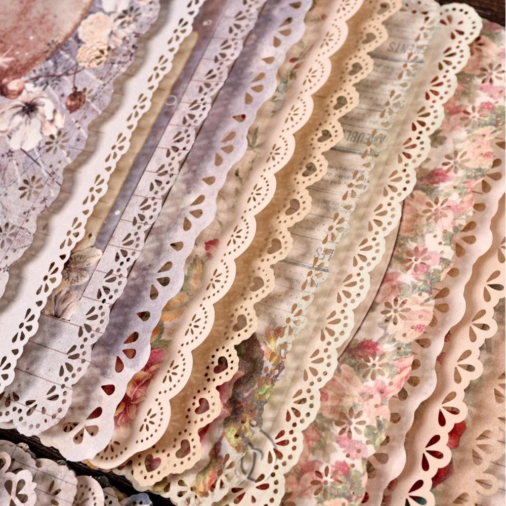 180 Sheets Vintage Scrapbook Paper, Journaling Scrapbooking Supplies, Antique Aged Looking Background Paper for Junk Journals Card Making Mixed Media Decoupage