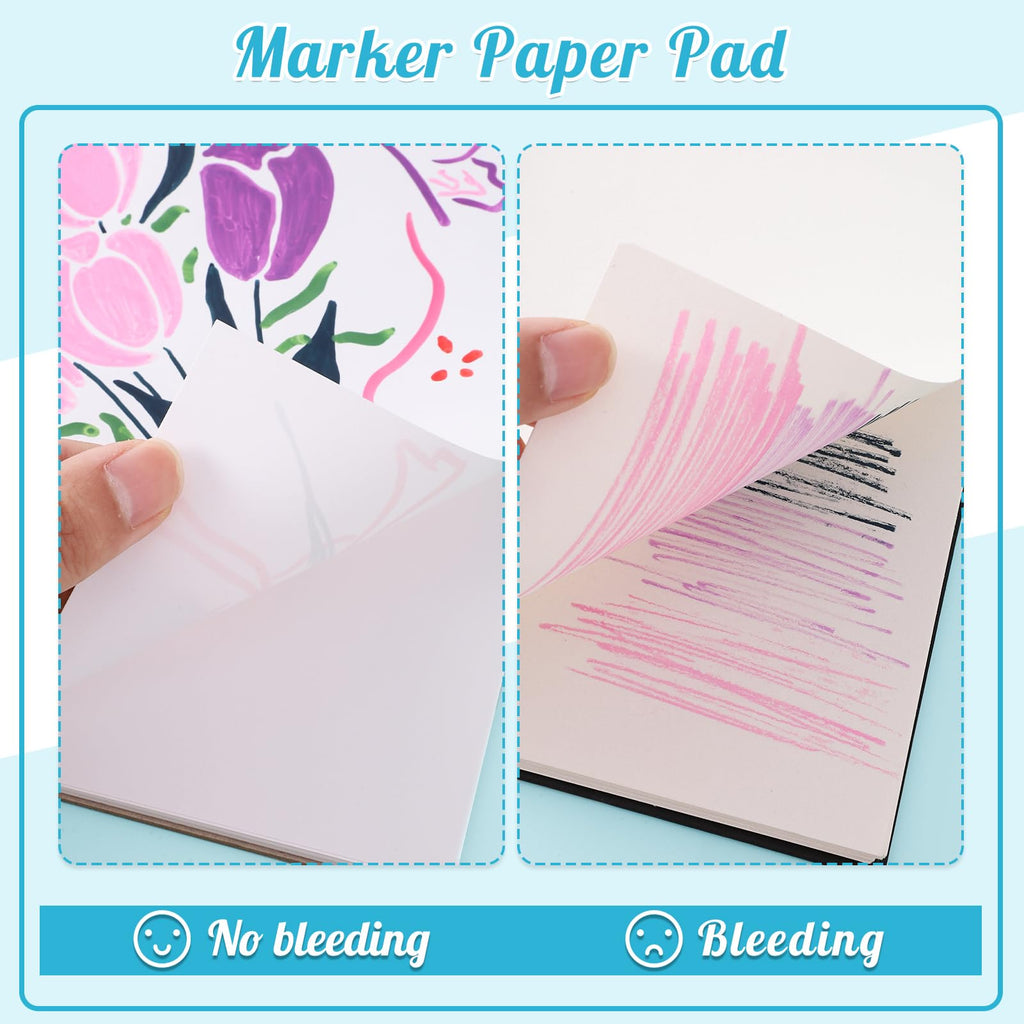 50 Sheets Marker Paper Pad, 7.6 × 7.6 in, 120gsm Alcohol Marker Paper