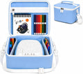 Drawing Projector for Kids Case, Compatible with Flycatcher Smart Sketcher 2.0, High-Density EPE Foam, Microfiber PU with Dry-Coated Finish, Pen & Accessory Pockets (Blue, Case Only)