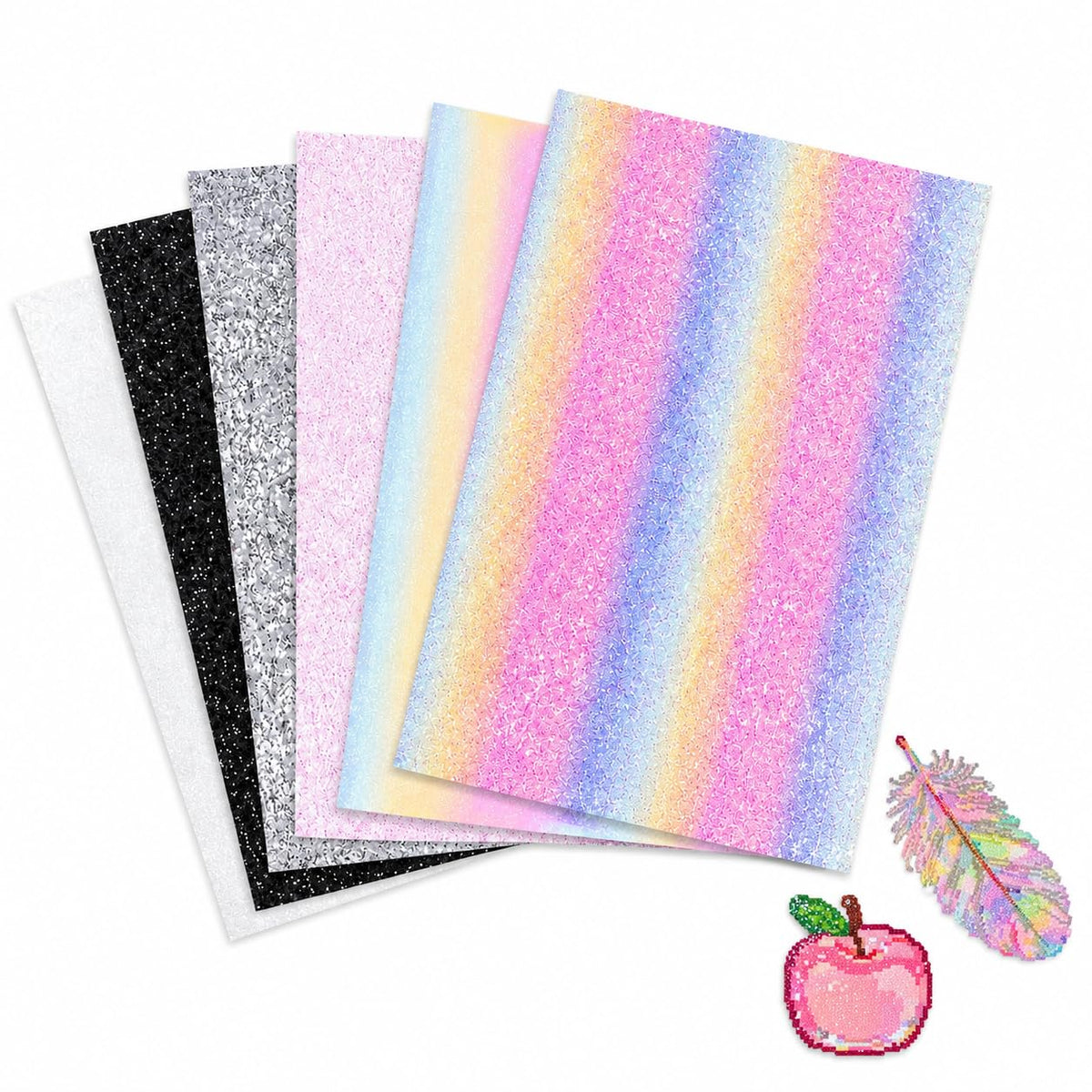 Thick Textured Fuse Bead Ironing Paper 7 Pack, 0.01 Inch Fiberglass Iron Cloth, Reusable Heat Transfer Sheet for Bead Craft Finishing, 7.87 x 5.91Inch (Cloth)