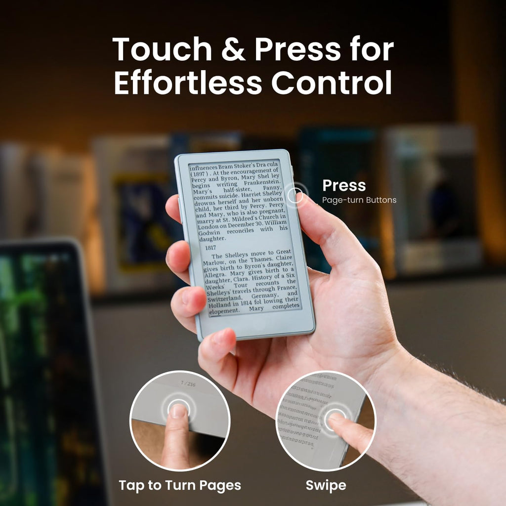 XTEINK X4 Pro 4.3" ebook Reader with Front Light & Touchscreen, Space Black
