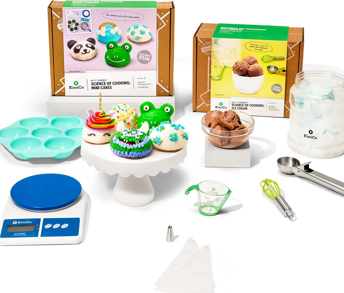 KiwiCo Science of Cooking Bundle: Ice Cream & Mini Cakes Kits, Ages 5+