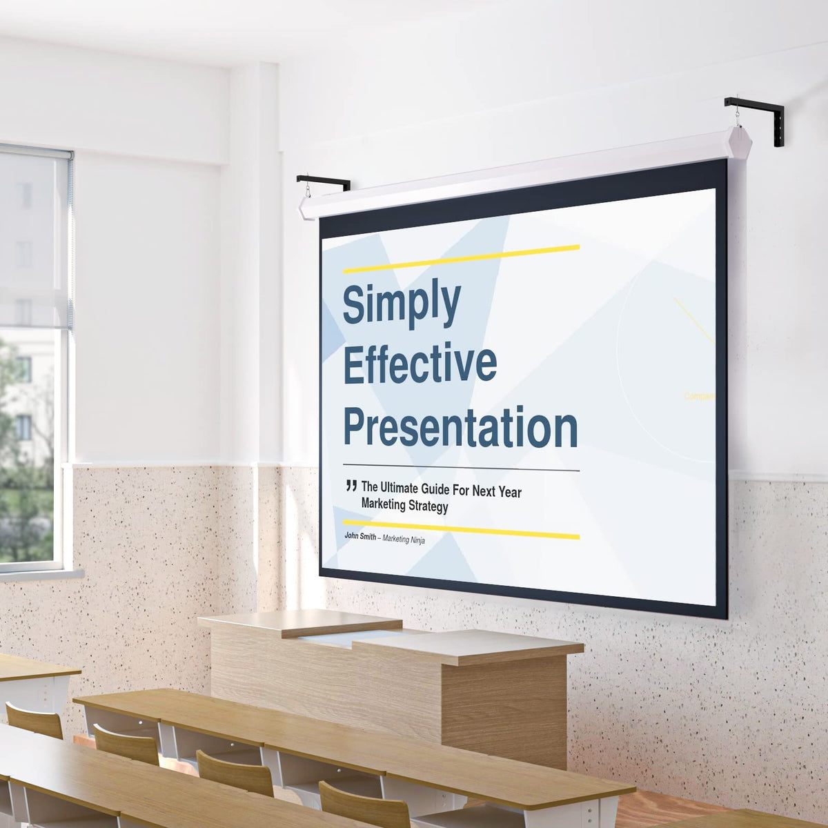 WALI Universal Projector Screen Ceiling Mount, Holds up to 66 lbs